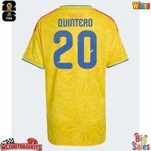 Colombia Juan Fernando Quintero #20 Replica Home Stadium Shirt for Women World Cup 2026 Short Sleeve